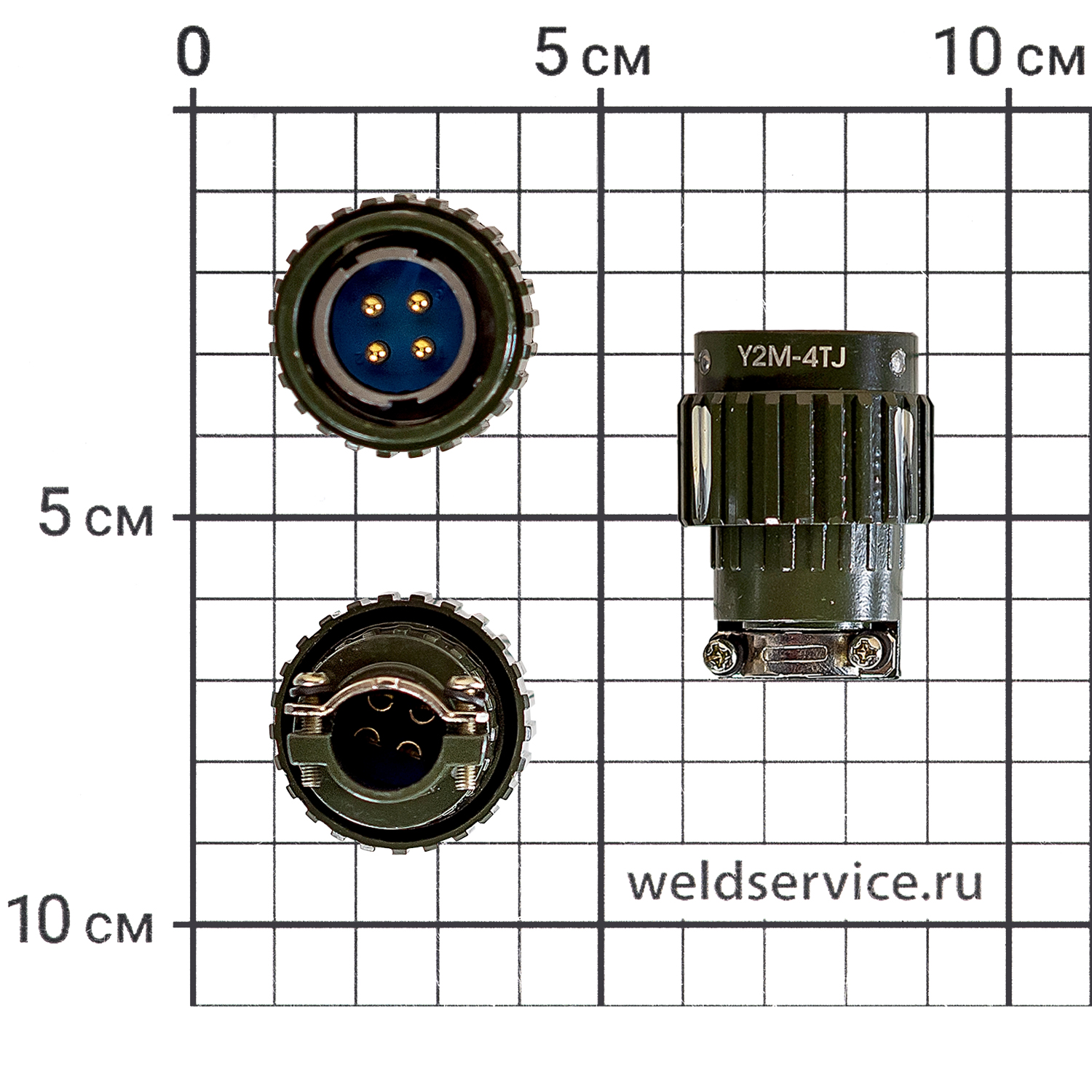 Разъём 4 pin кабельный папа (SpoolGun N280, J92, J93)