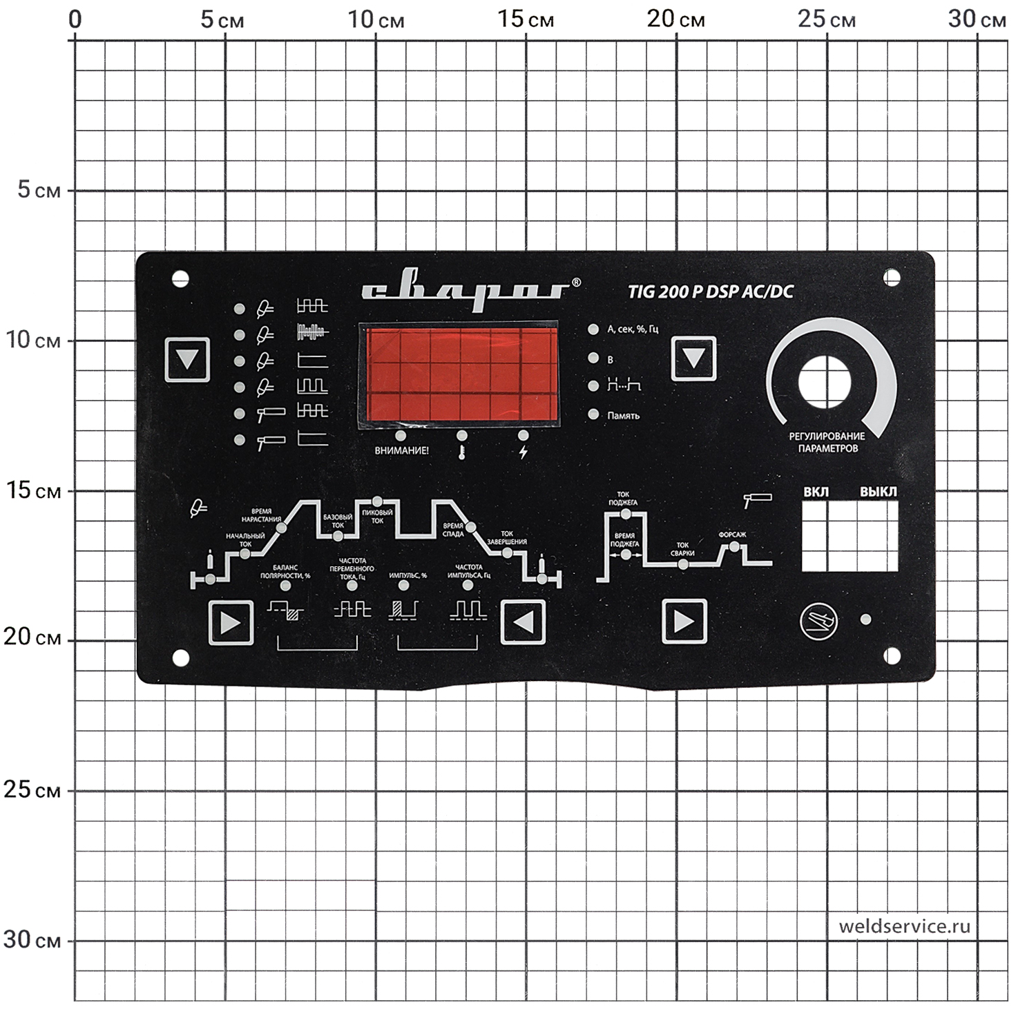 Панель управления TIG200P DSP ACDC