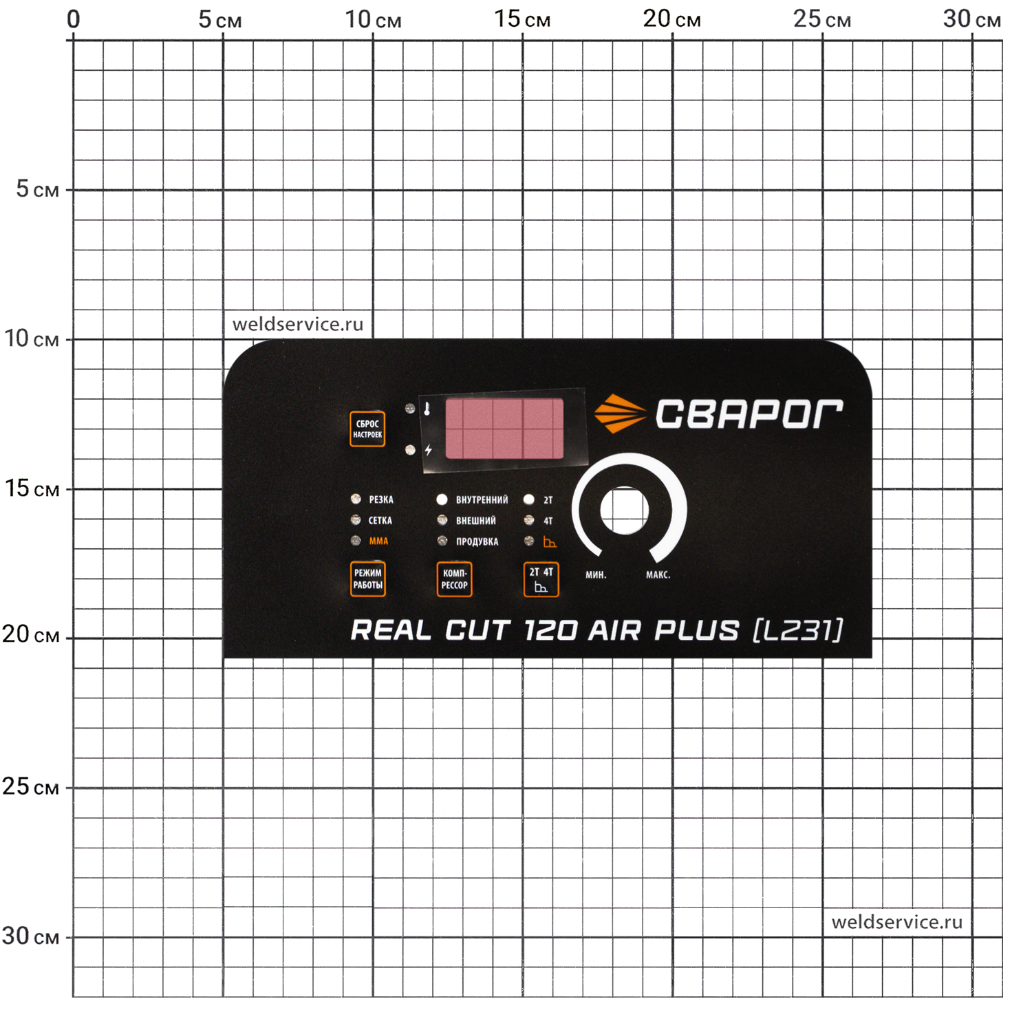Накладка на лицевую панель REAL CUT120 AIR PLUS (L231)