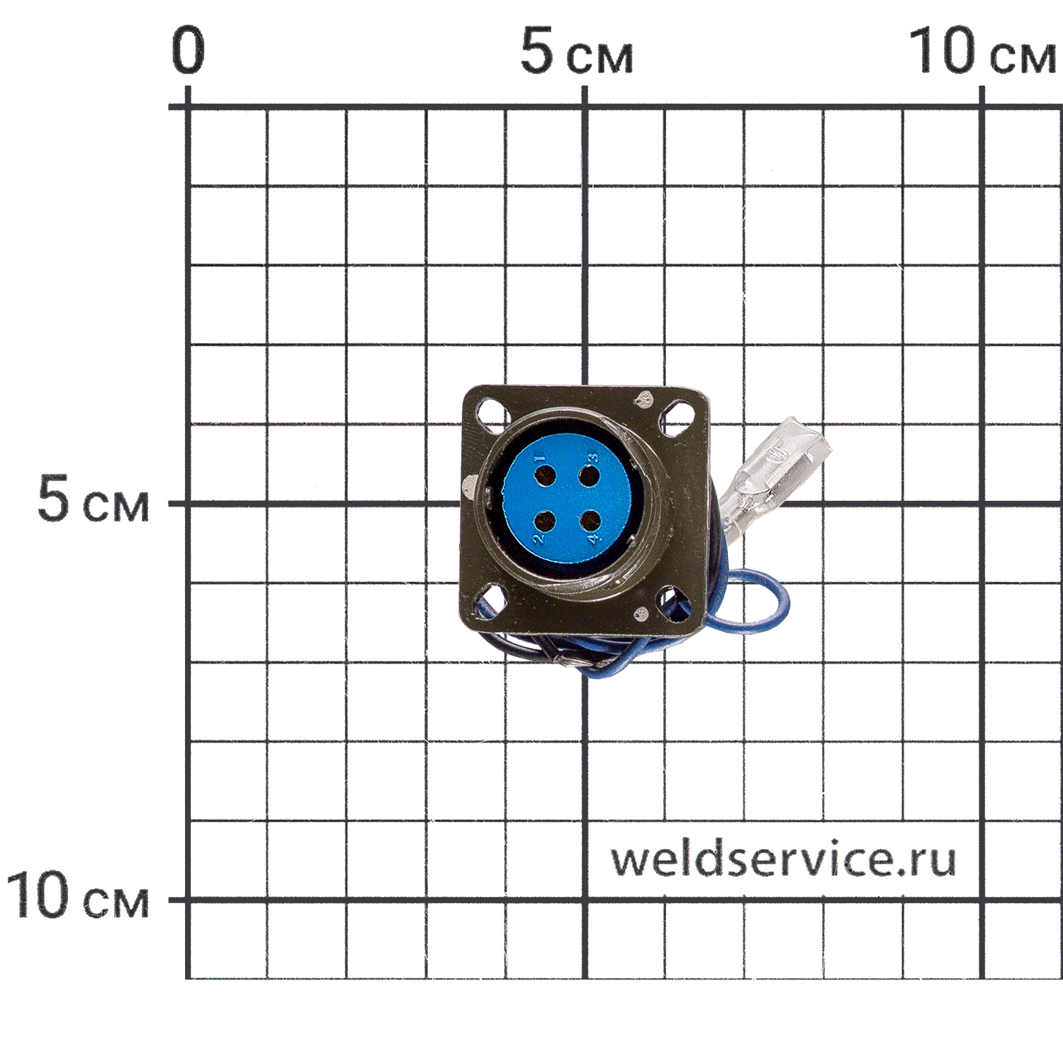 Разъём 4 pin панельный (гнездо) 