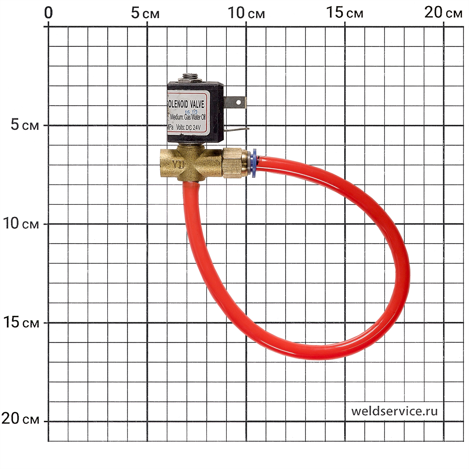 Электромагнитный клапан VZ-2.2 DC24V TIG 180 DSP (W206)  L=300mm 