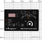 Накладка на переднюю панель REAL TIG200PAC/DC(E201B)