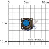 Разъём 4 pin панельный (гнездо) 